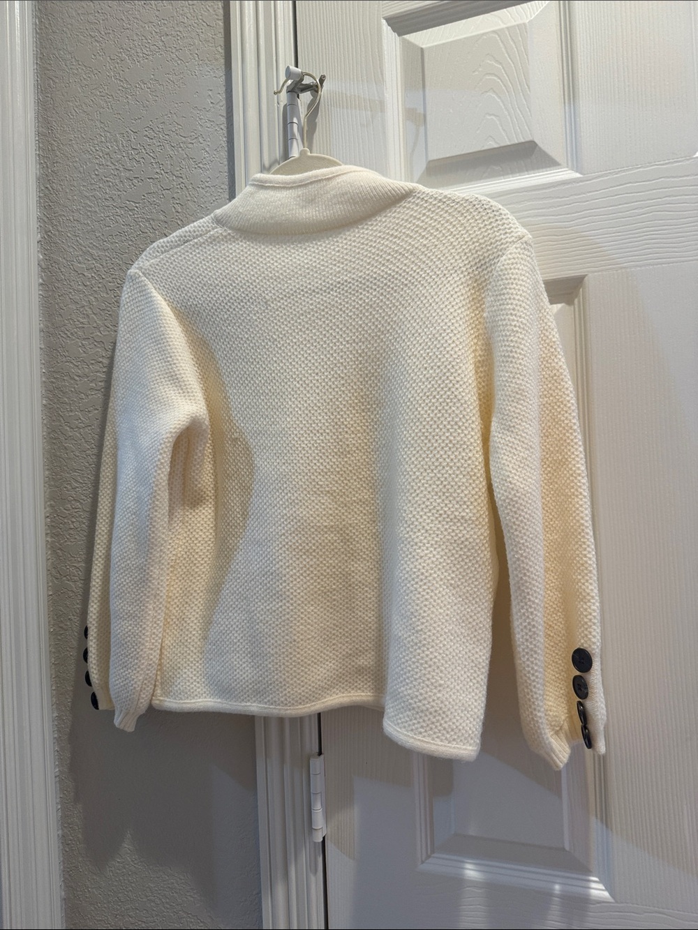 Cream Knit Button-Front Jacket - Picture 2 of 2